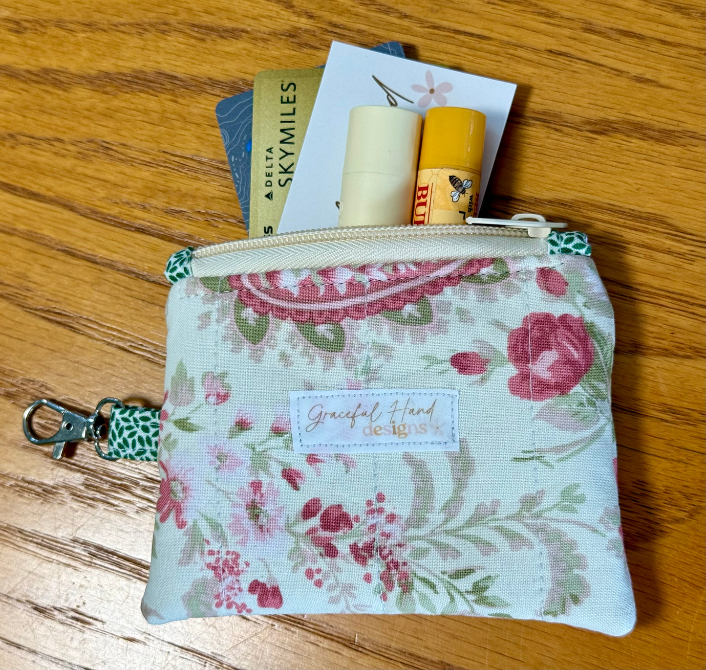 Garden Paisley Keychain Wallet