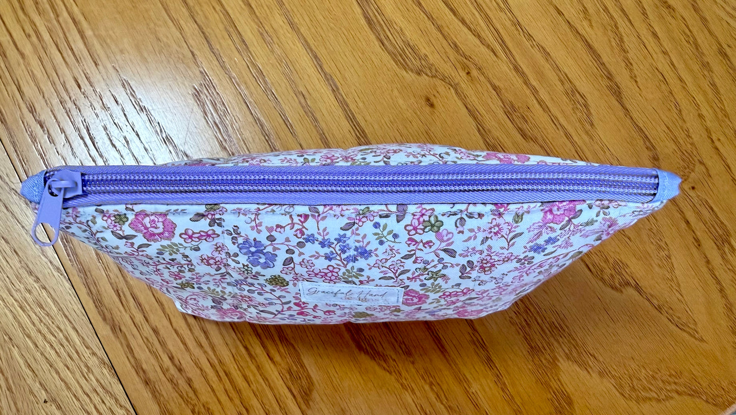 Lavender Wildflowers Small Zippered Pouch