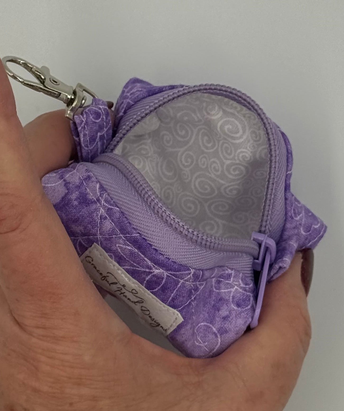 Lavender Lace Keychain Pouch