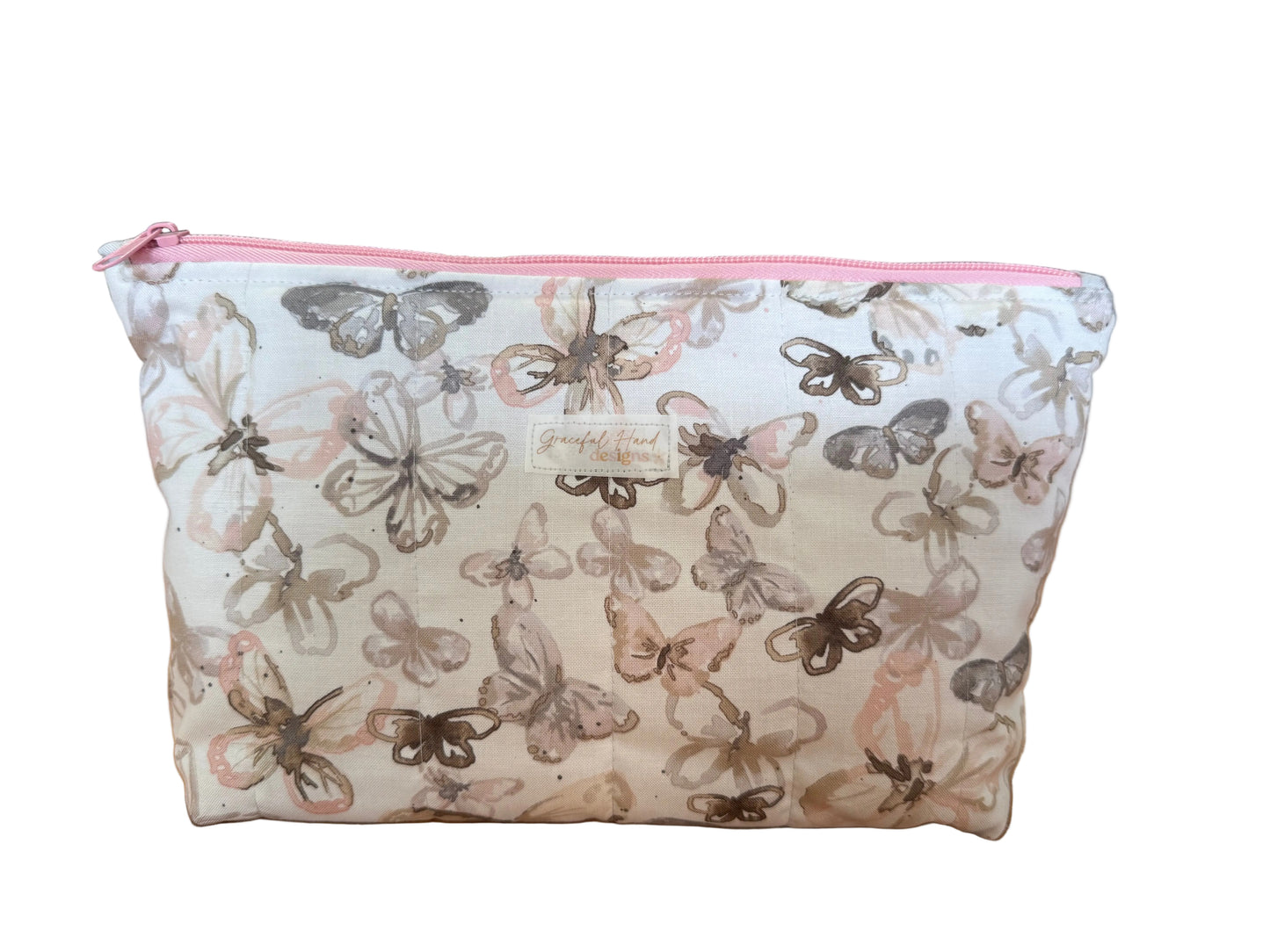 Butterfly Meadow Large Zippered Pouch