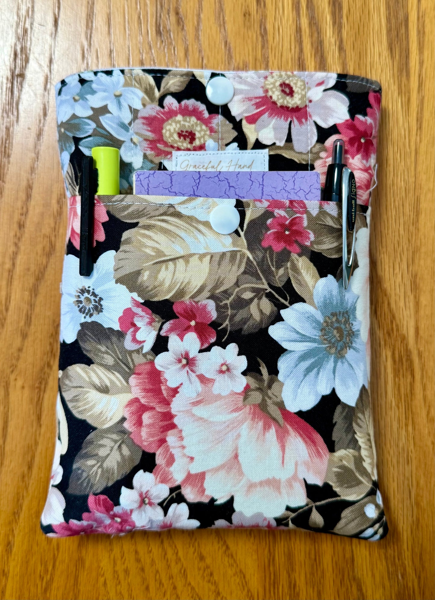Midnight Garden Small Book Sleeve with Pocket