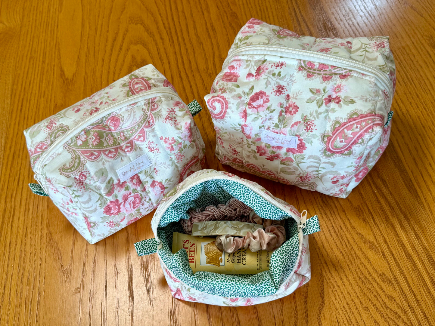 Garden Paisley Makeup Bag - Large