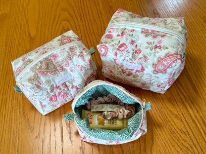 Garden Paisley Makeup Bag - Large
