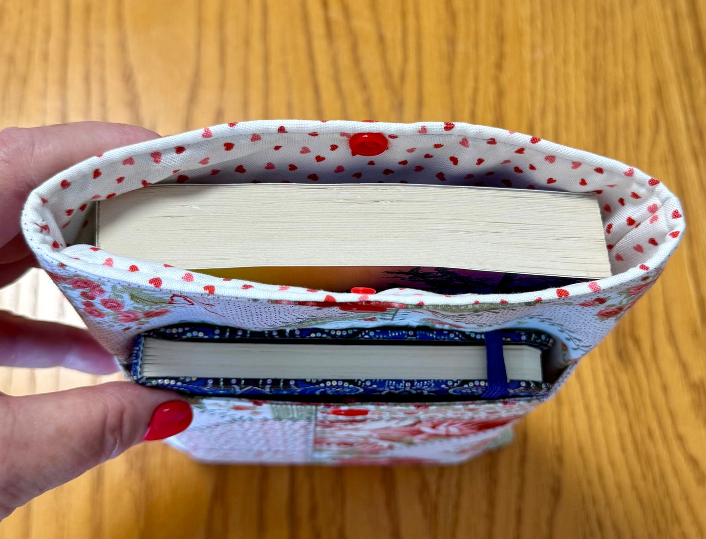 Rose Cottage Patchwork Book Sleeve - Medium