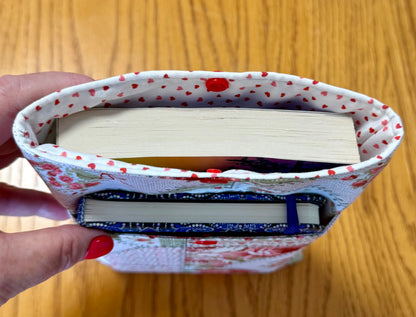 Rose Cottage Patchwork Book Sleeve - Medium