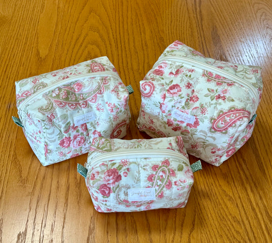 Garden Paisley Makeup Bag - Large