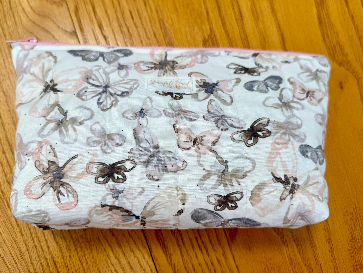 Butterfly Meadow Large Zippered Pouch