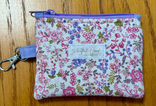 Lavender Wildflowers Keychain Wallet