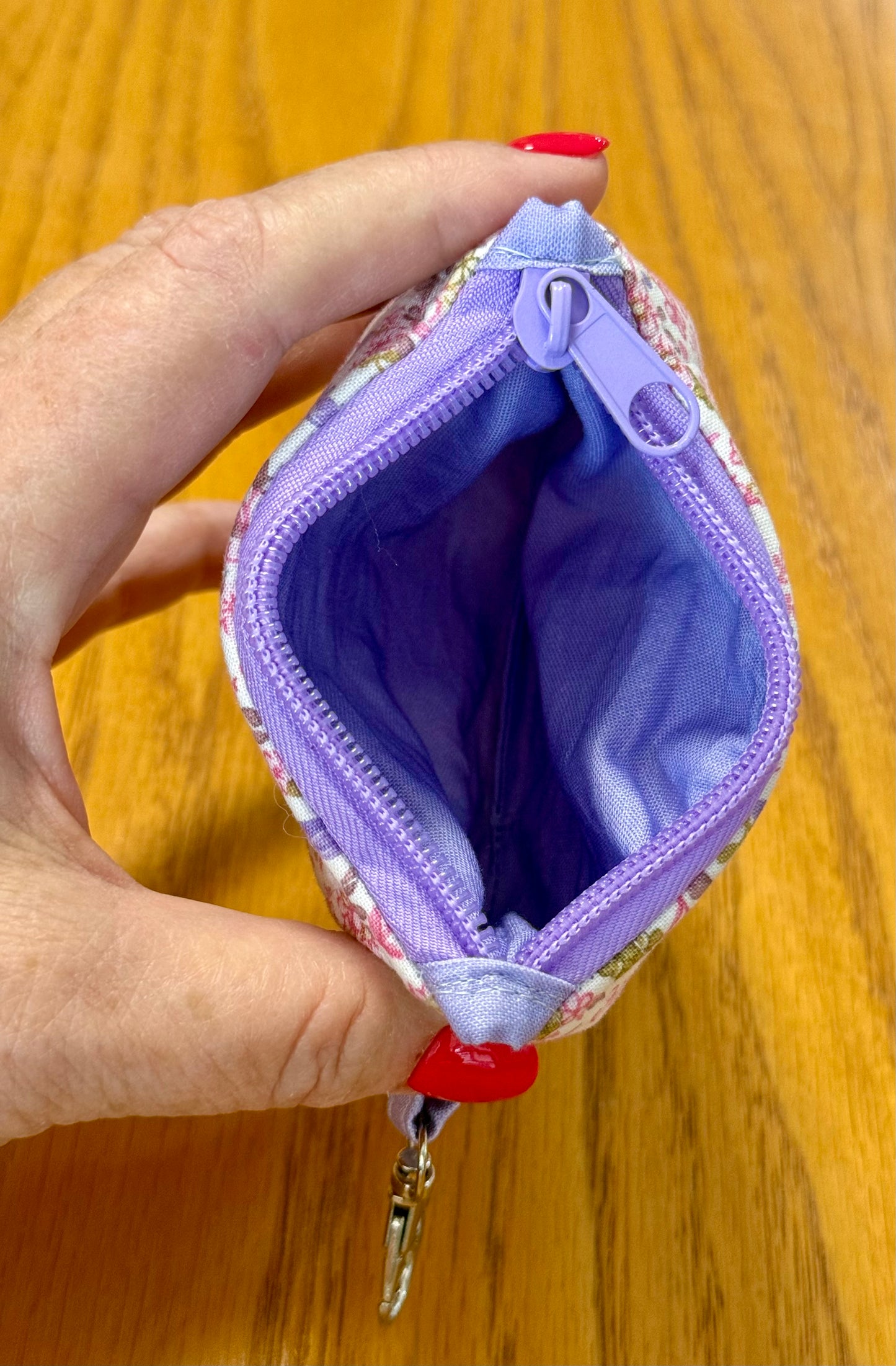 Lavender Wildflowers Keychain Wallet