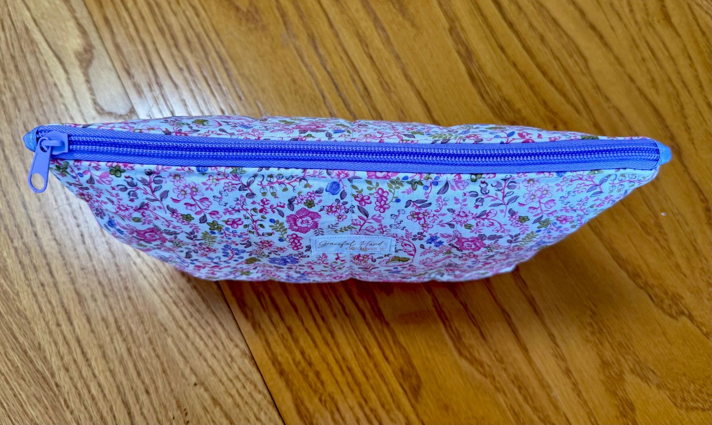 Lavender Wildflowers Large Zippered Pouch
