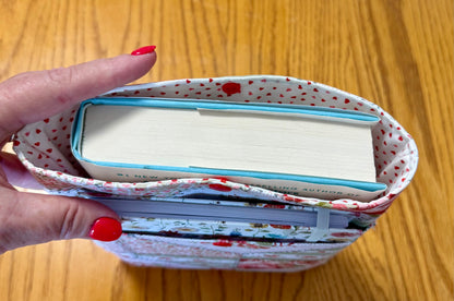Rose Cottage Patchwork Book Sleeve - Large