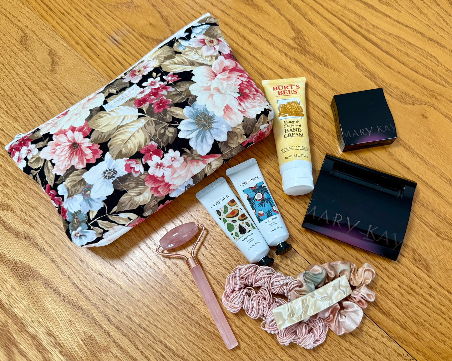 Midnight Garden Large Zippered Pouch