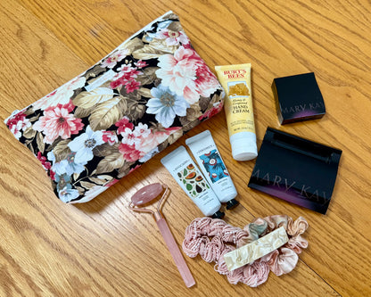 Midnight Garden Large Zippered Pouch