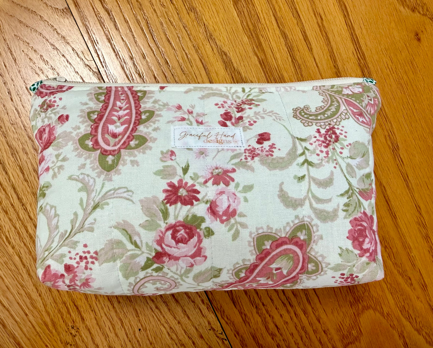 Garden Paisley Small Zippered Pouch