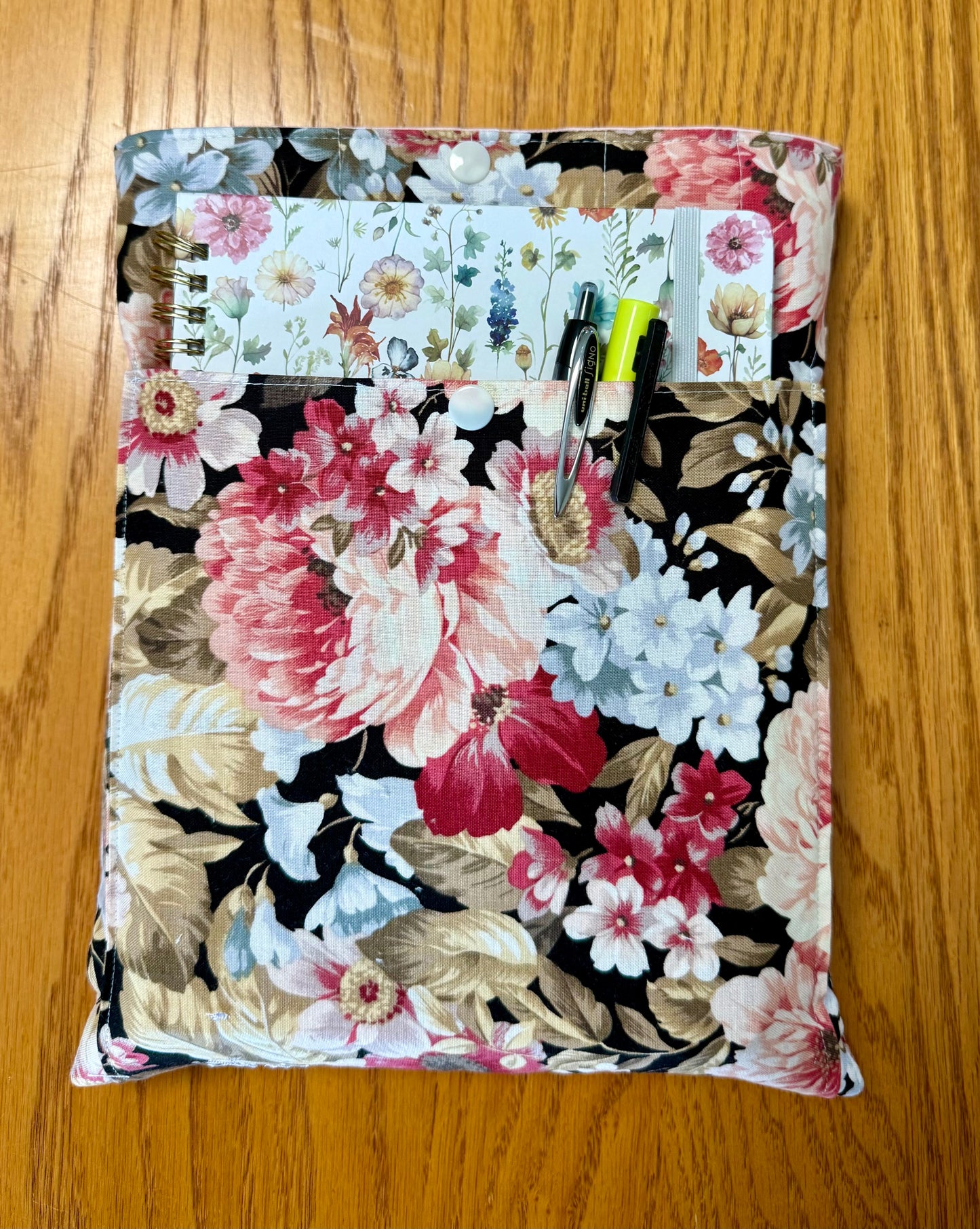 Midnight Garden Large Book Sleeve with Pocket