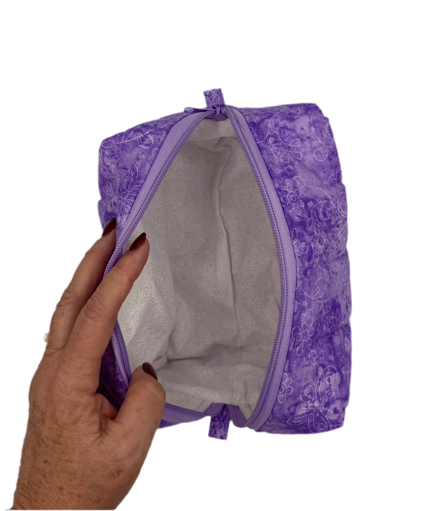 Lavender Lace Whisper Makeup Bag