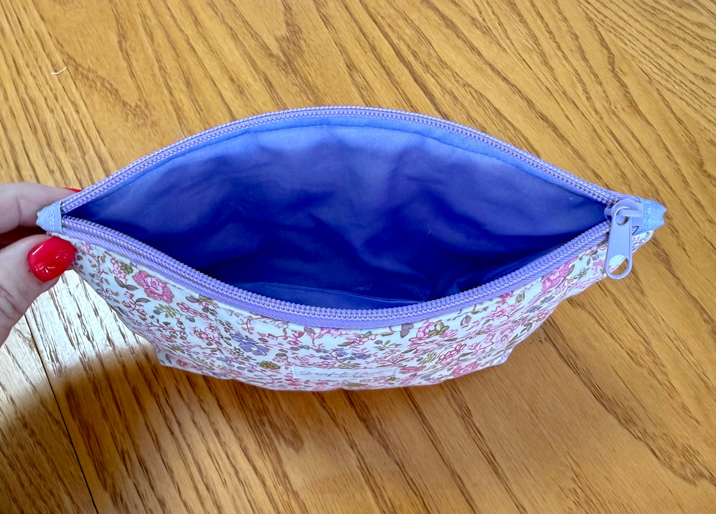 Lavender Wildflowers Small Zippered Pouch