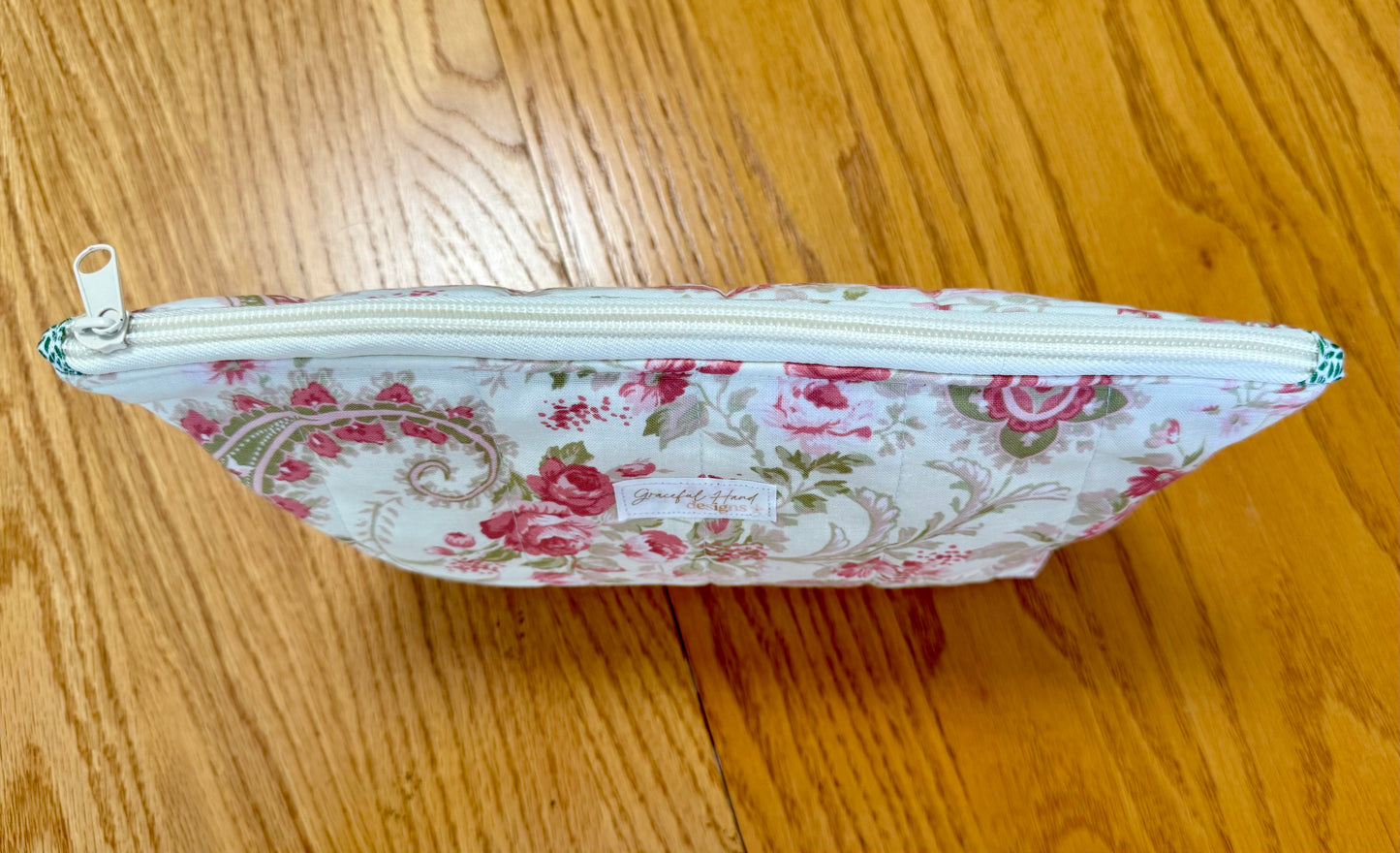 Garden Paisley Large Zippered Pouch