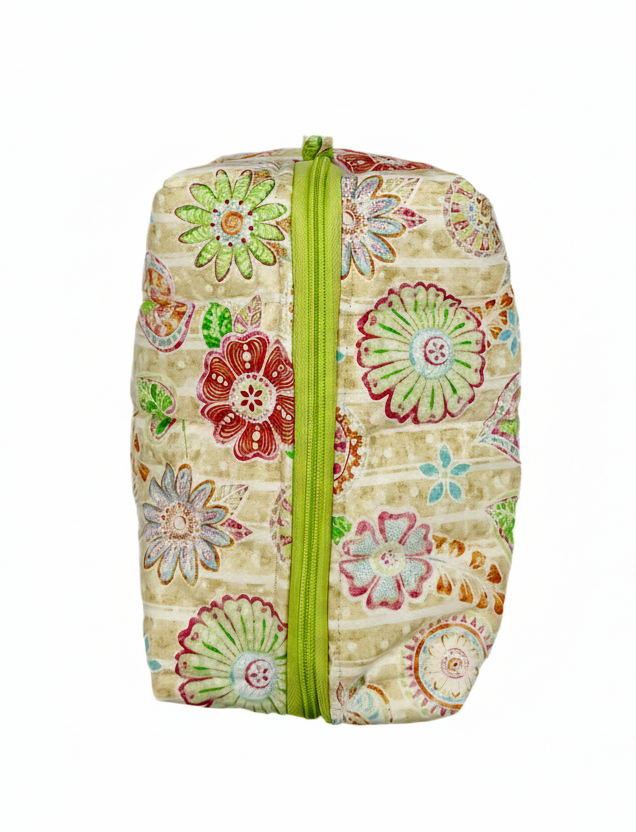 Rose Paisley Charm Makeup Bag