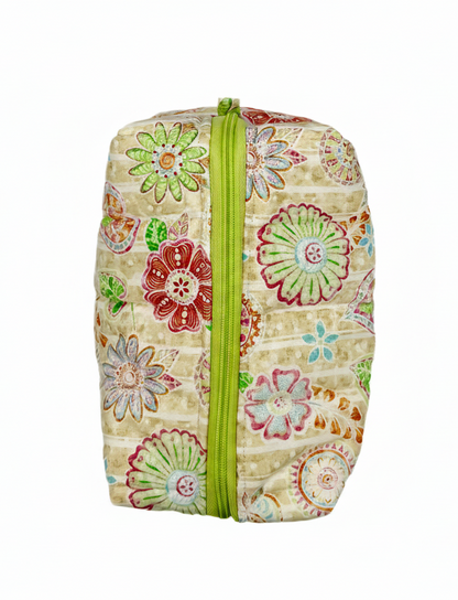 Rose Paisley Charm Makeup Bag