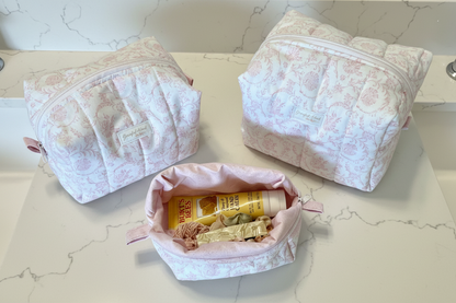 Blush Heirloom Makeup Bag - Large