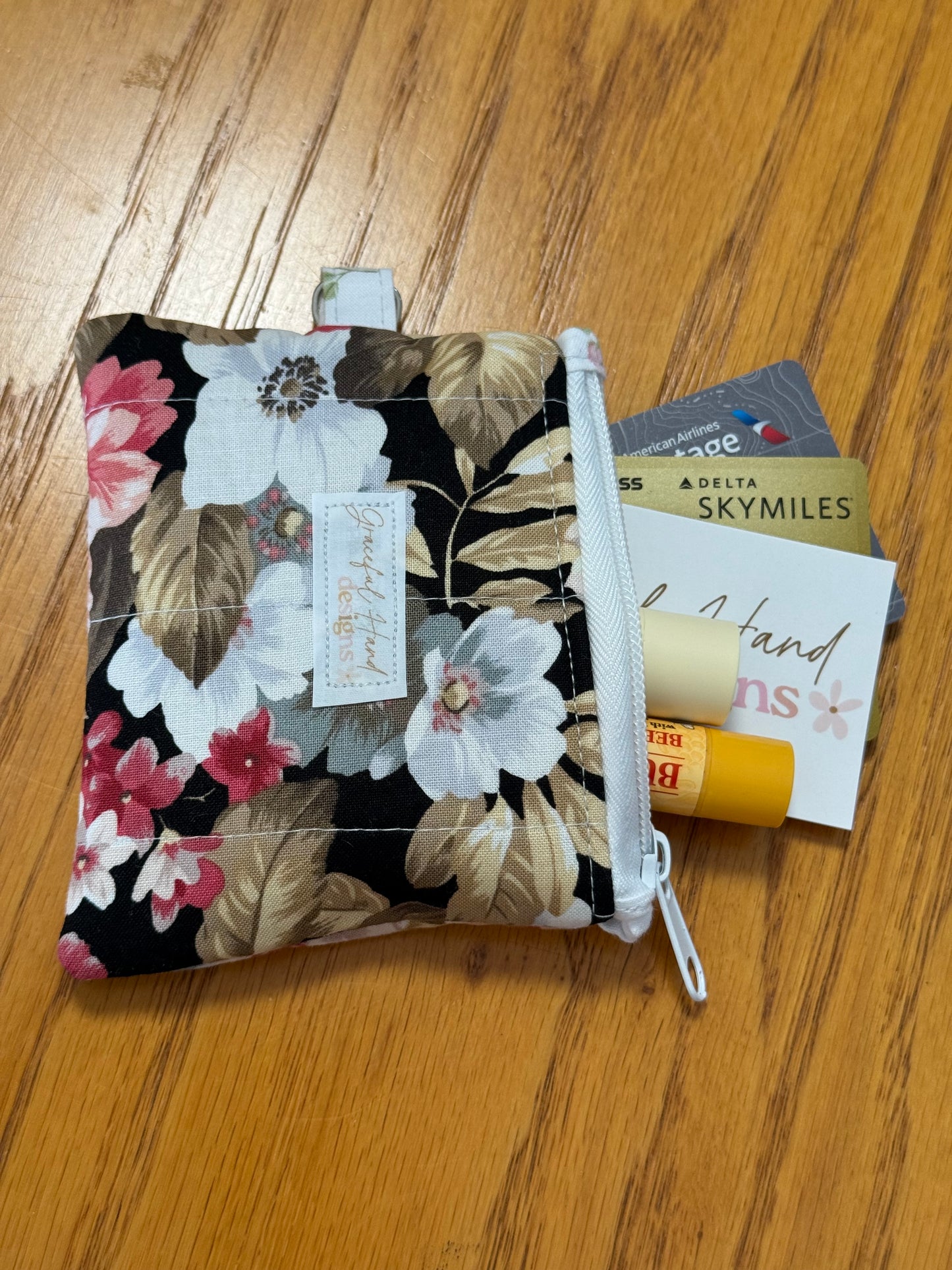 Midnight Garden Keychain Wallet