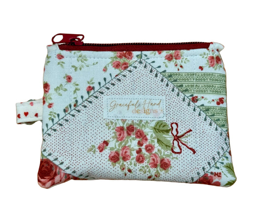Rose Cottage Patchwork Keychain Wallet