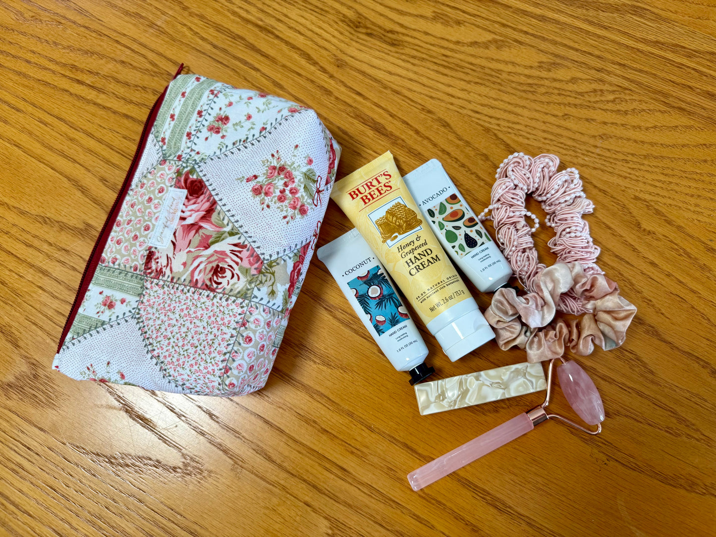 Rose Cottage Patchwork Small Zippered Pouch