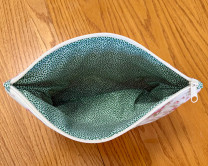 Garden Paisley Large Zippered Pouch