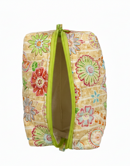 Rose Paisley Charm Makeup Bag