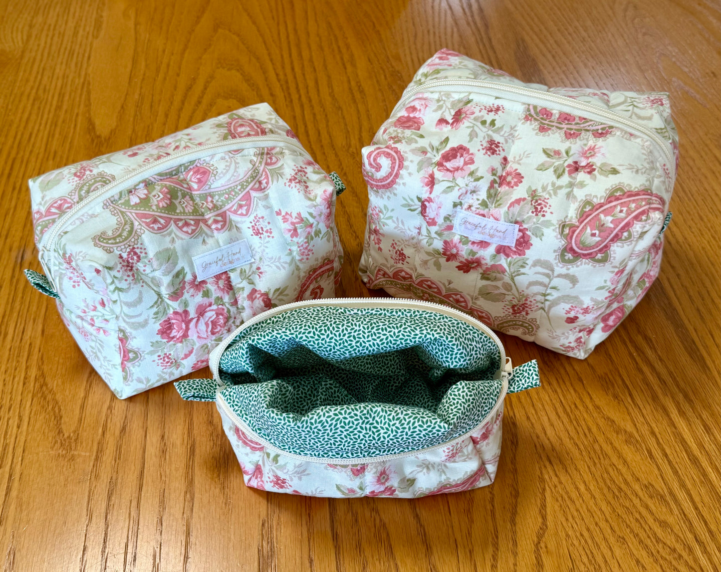 Garden Paisley Makeup Bag - Large