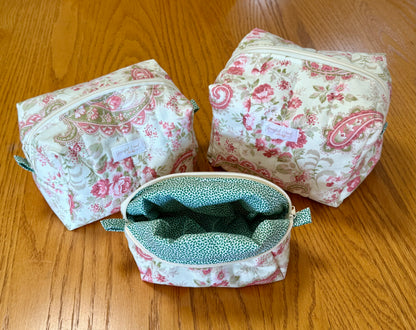 Garden Paisley Makeup Bag - Large