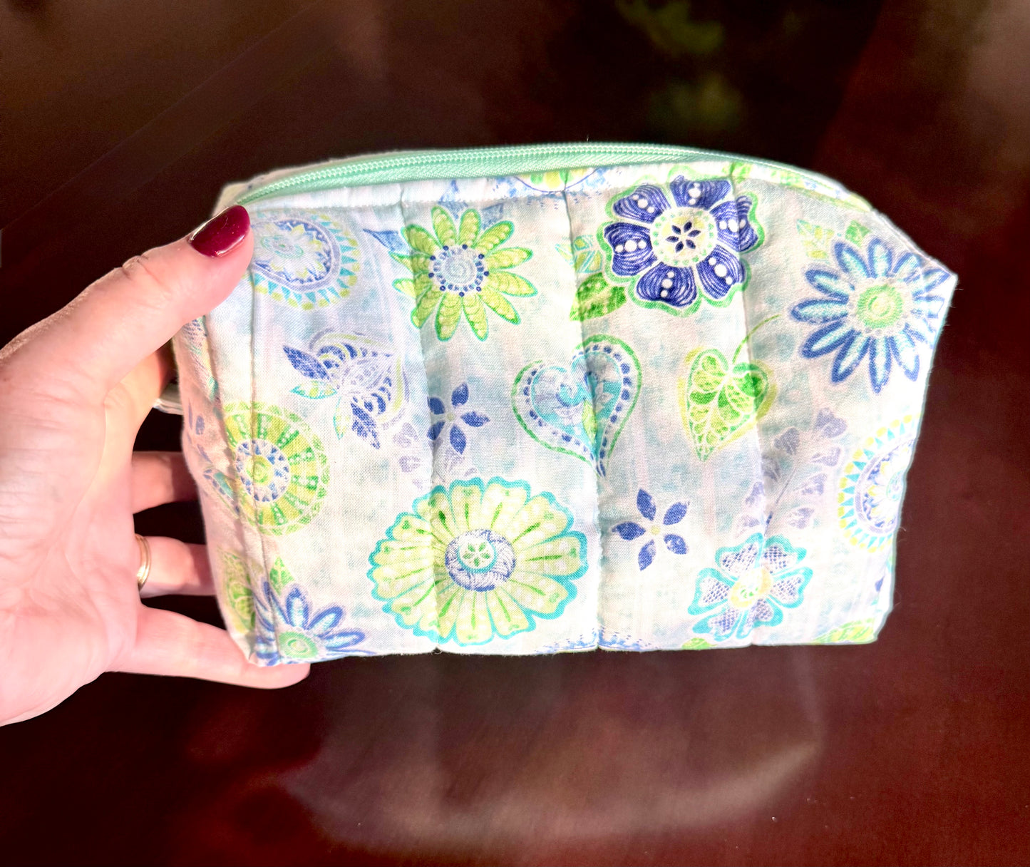 Aqua Bloom Reverie Makeup Bag