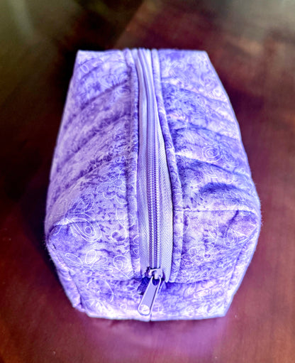 Lavender Lace Whisper Makeup Bag