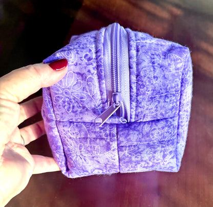Lavender Lace Whisper Makeup Bag