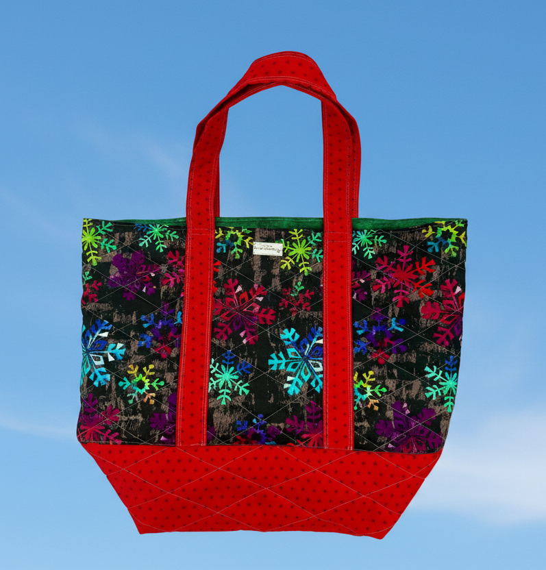 Holiday Snowflakes Tote - The Abigail Collection