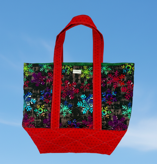 Holiday Snowflakes Tote - The Abigail Collection