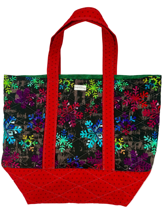 Holiday Snowflakes Tote - The Abigail Collection