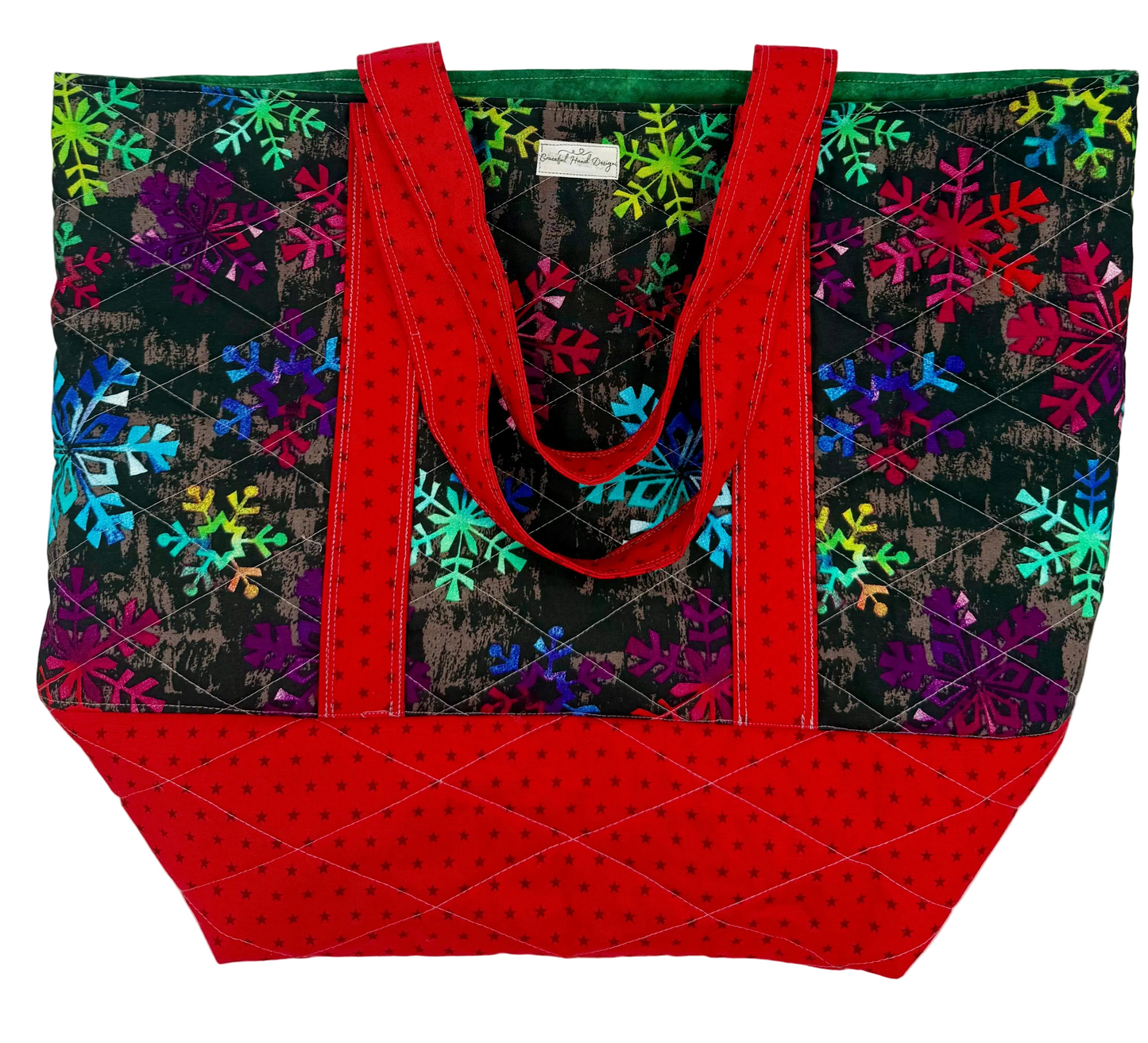 Holiday Snowflakes Tote - The Abigail Collection
