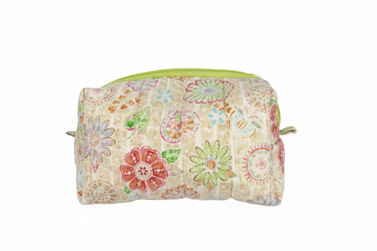Rose Paisley Charm Makeup Bag