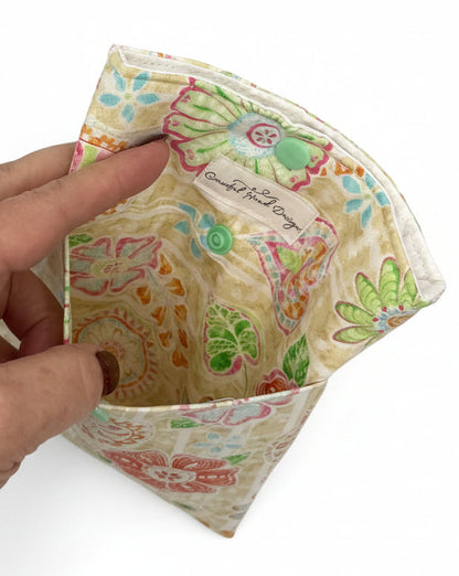 Rose Paisley Charm Book Sleeve Small with Pocket