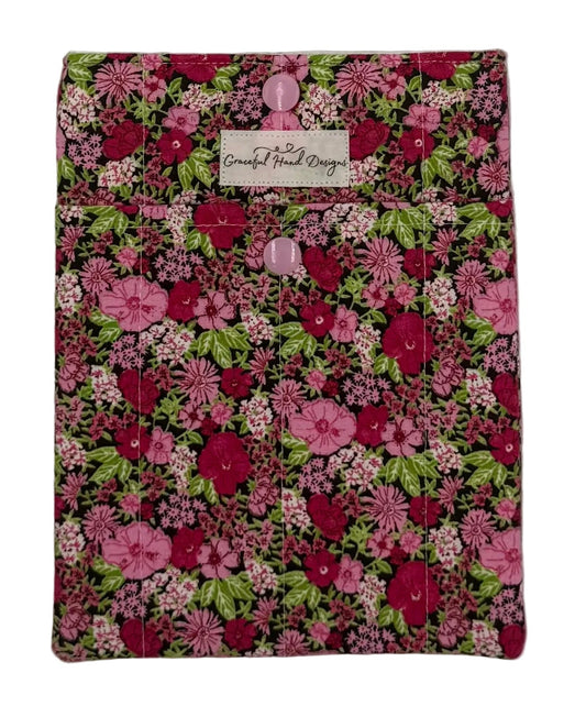 Garden Romance Book Sleeve Small with Pocket