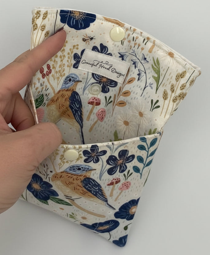 Garden Picnic Book Sleeve Small with Pocket