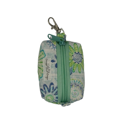 Aqua Bloom Keychain Pouch