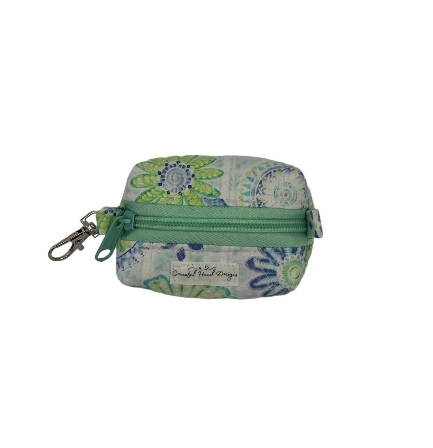 Aqua Bloom Keychain Pouch