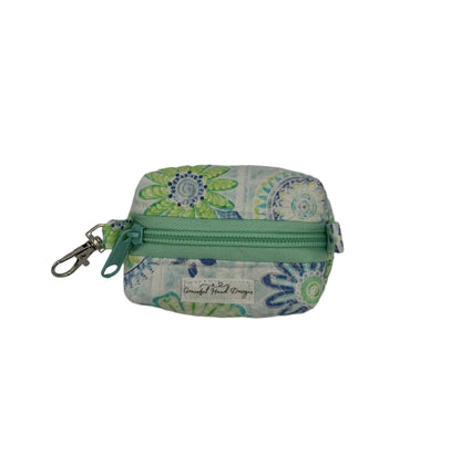 Aqua Bloom Keychain Pouch