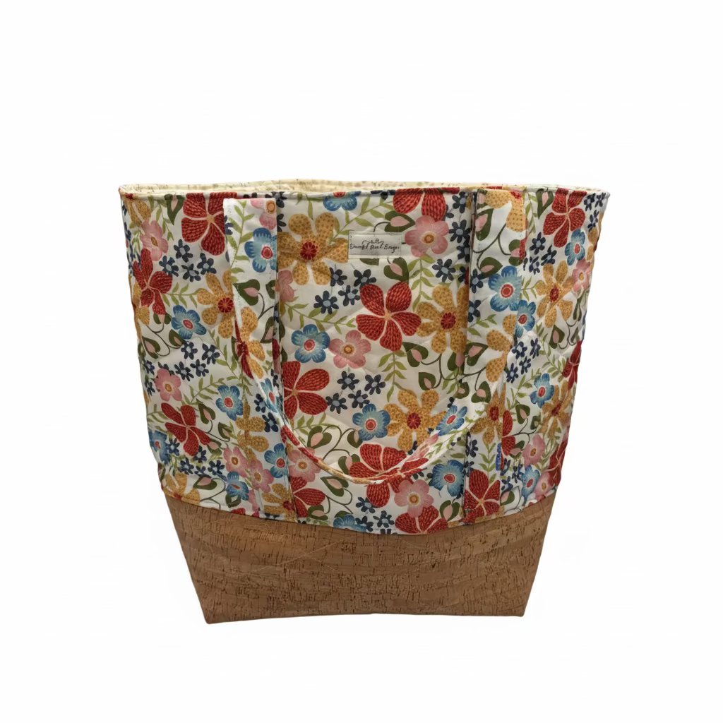 Garden Party Tote with Cork - The Abigail Collection