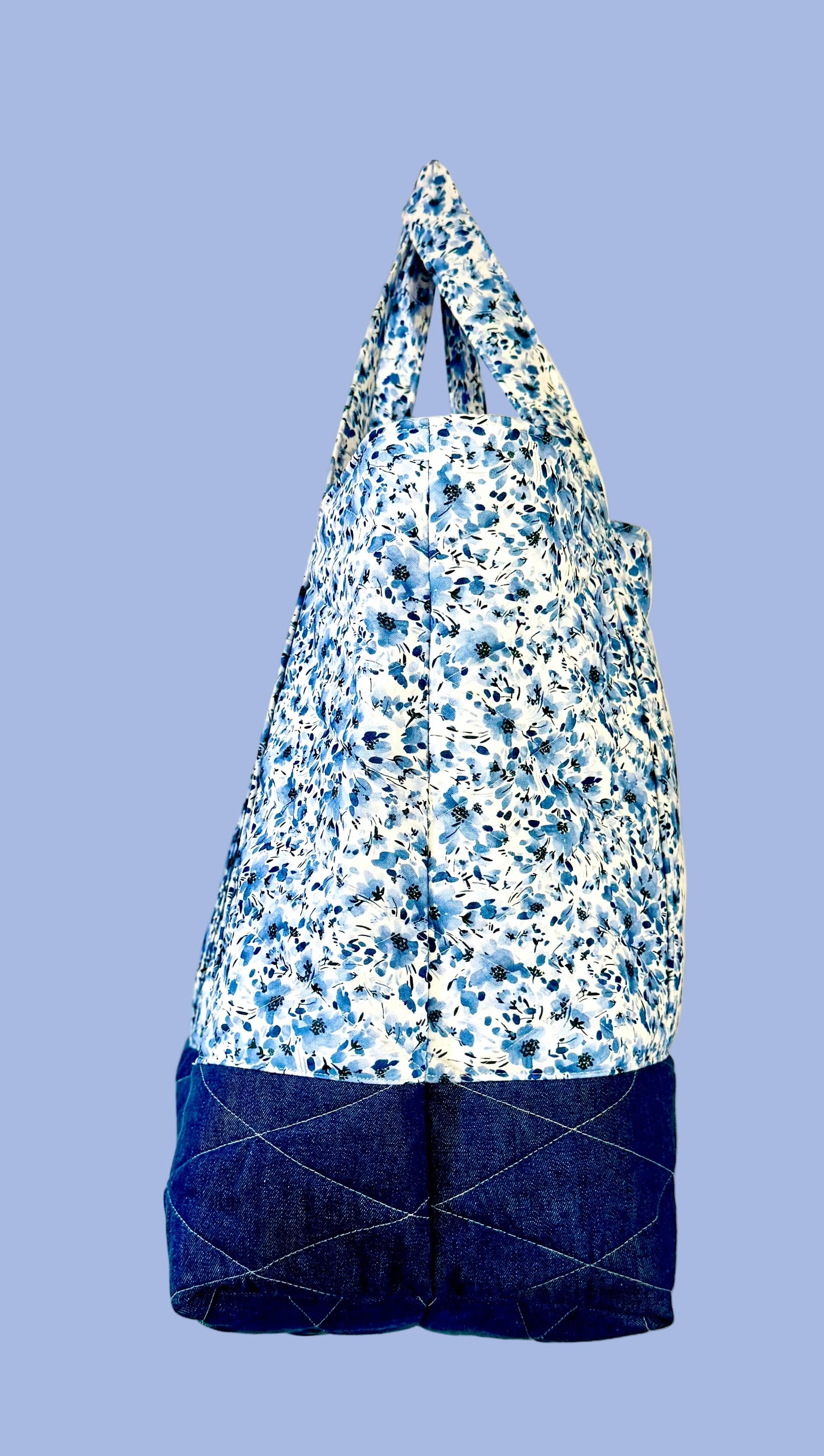 Blue Meadow Blossoms Tote Bag - The Abigail Collection