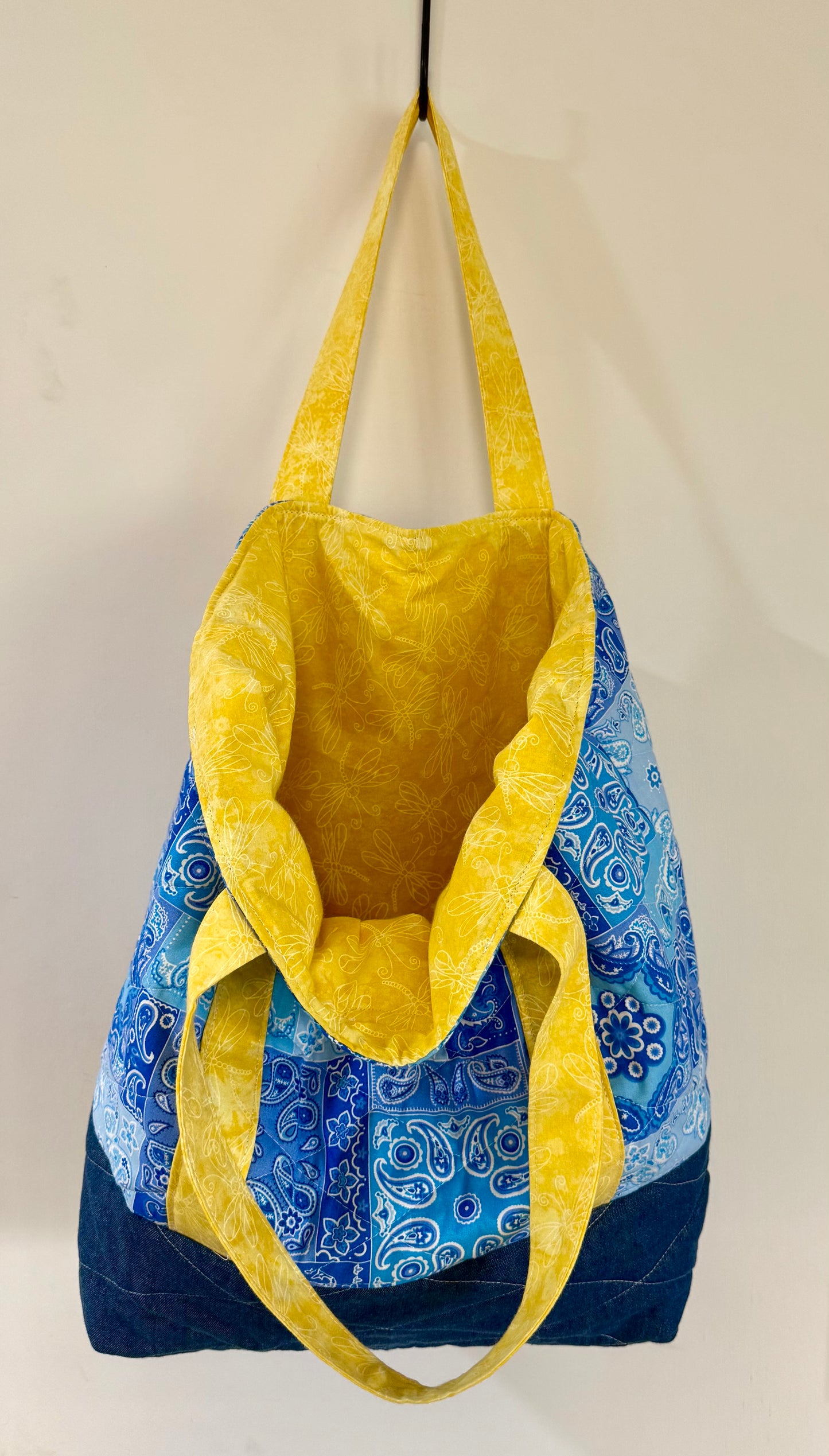 Blue Patchwork Tote - The Abigail Collection