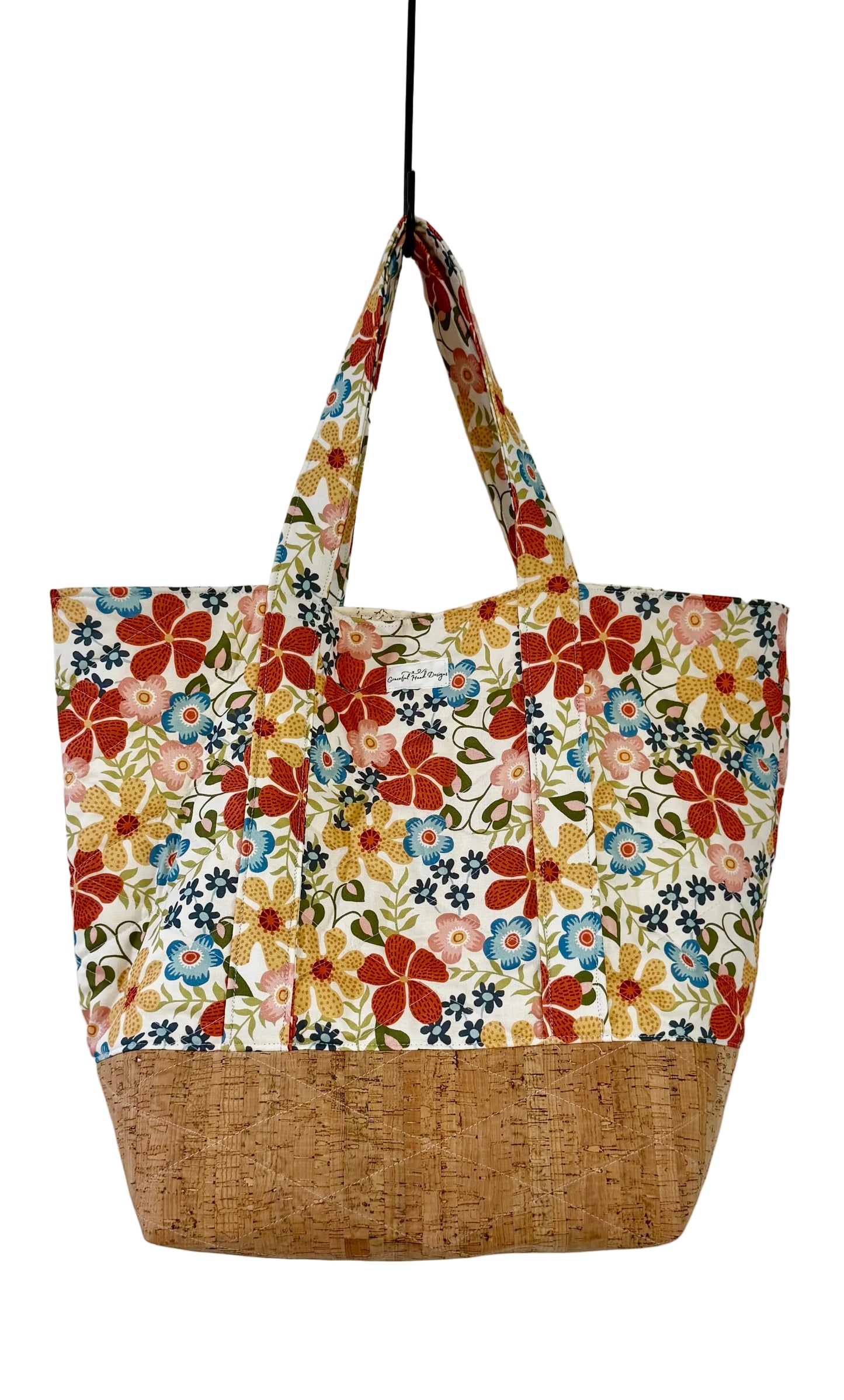 Garden Party Tote with Cork - The Abigail Collection